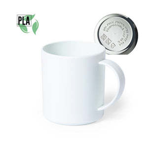 Tazza Pioka bianco - personalizzabile con logo