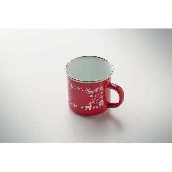 Tazza smaltata natalizia 300ml - personalizzabile con logo