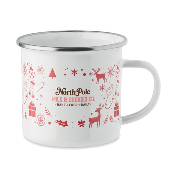 Tazza smaltata natalizia 300ml - personalizzabile con logo