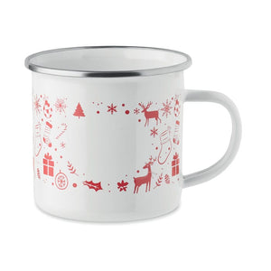 Tazza smaltata natalizia 300ml - personalizzabile con logo