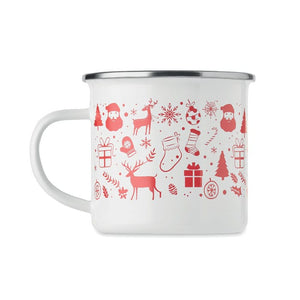 Tazza smaltata natalizia 300ml - personalizzabile con logo