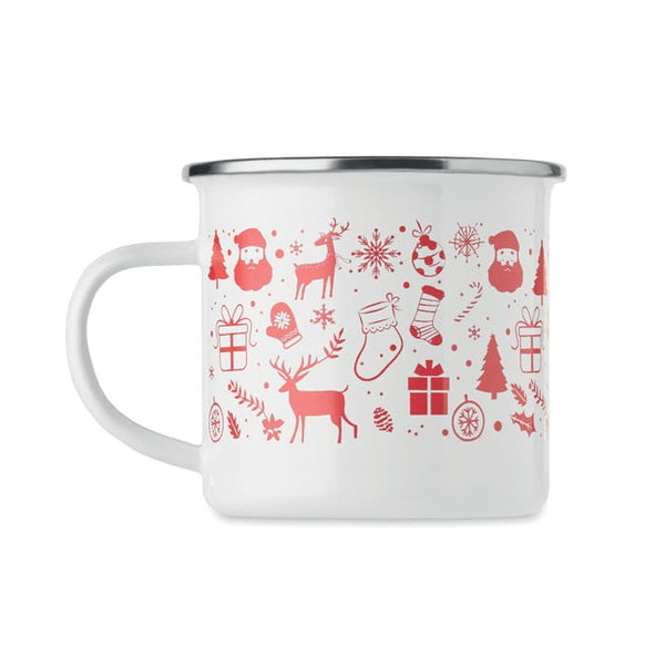 Tazza smaltata natalizia 300ml - personalizzabile con logo