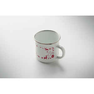 Tazza smaltata natalizia 300ml - personalizzabile con logo