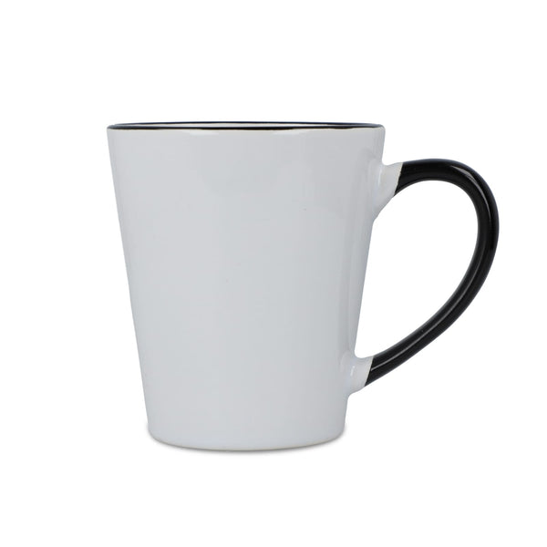 Tazza subli Melbourne con bordo e manico colorati 300ml - personalizzabile con logo
