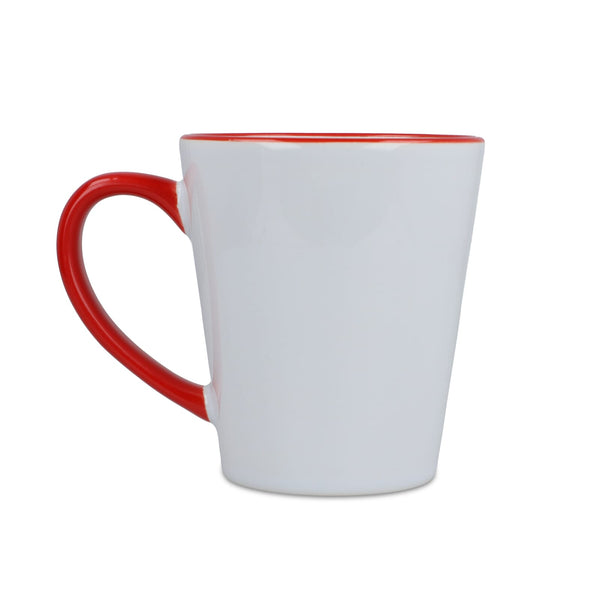 Tazza subli Melbourne con bordo e manico colorati 300ml - personalizzabile con logo