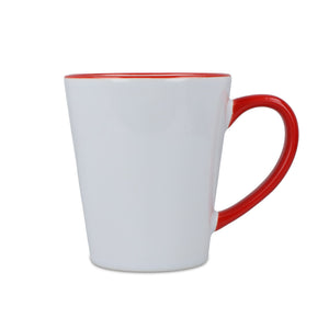 Tazza subli Melbourne con bordo e manico colorati 300ml - personalizzabile con logo