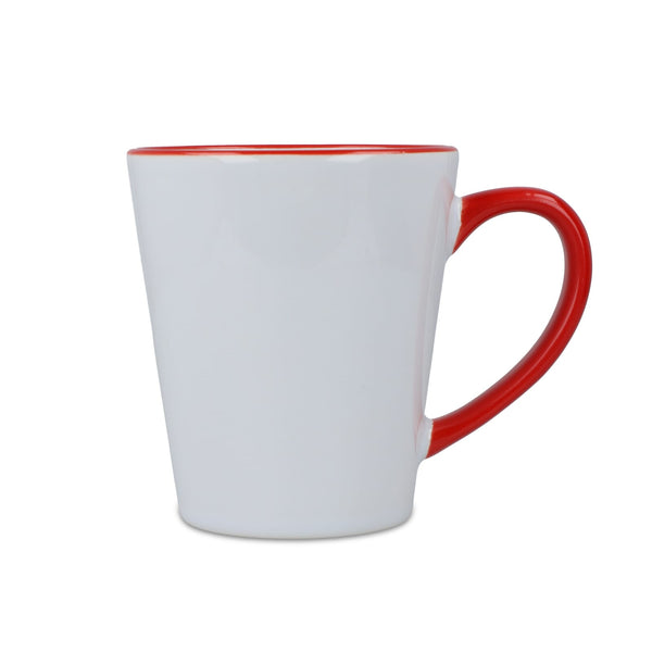 Tazza subli Melbourne con bordo e manico colorati 300ml - personalizzabile con logo