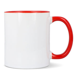 Tazza subli Oslo con interno e manico colorati 300ml - personalizzabile con logo