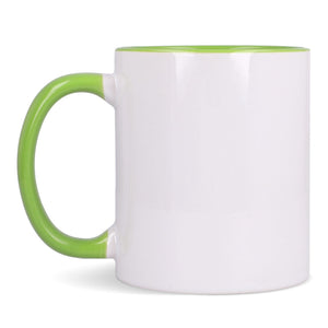 Tazza subli Oslo con interno e manico colorati 300ml - personalizzabile con logo