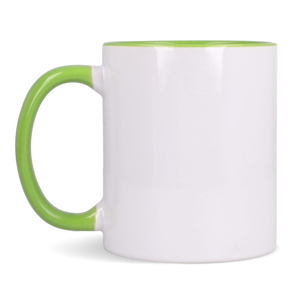 Tazza subli Oslo con interno e manico colorati 300ml - personalizzabile con logo