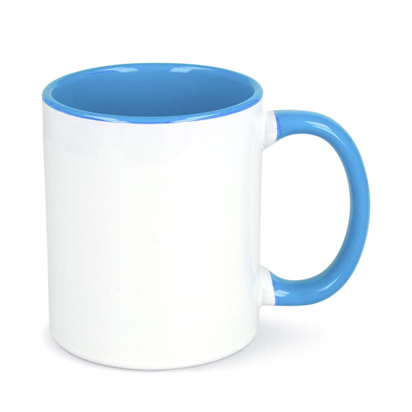 Tazza subli Oslo con interno e manico colorati 300ml - personalizzabile con logo