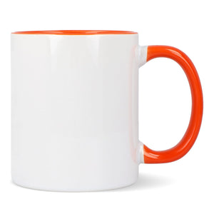 Tazza subli Oslo con interno e manico colorati 300ml - personalizzabile con logo