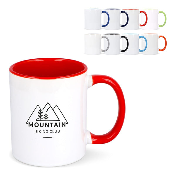 Tazza subli Oslo con interno e manico colorati 300ml - personalizzabile con logo