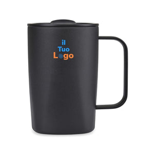 Tazza termica Aviana™ Rowan in rAcciaio RCS 450ML nero - personalizzabile con logo