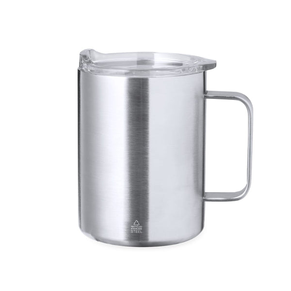 Tazza Termica Dovery color argento - personalizzabile con logo