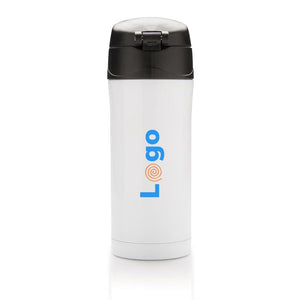 Tazza termica easy lock in acciaio riciclato RCS - personalizzabile con logo