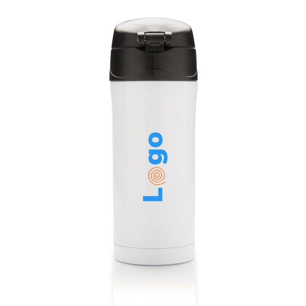 Tazza termica easy lock in acciaio riciclato RCS - personalizzabile con logo