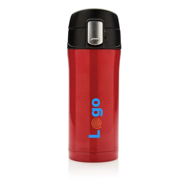 Tazza termica easy lock in acciaio riciclato RCS - personalizzabile con logo
