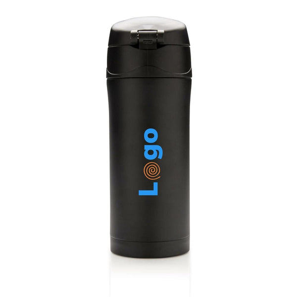 Tazza termica easy lock in acciaio riciclato RCS - personalizzabile con logo