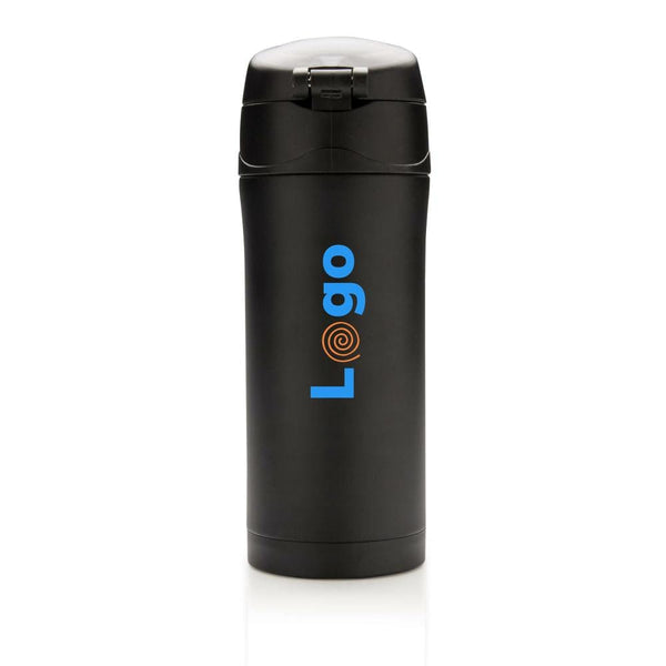 Tazza termica easy lock in acciaio riciclato RCS - personalizzabile con logo