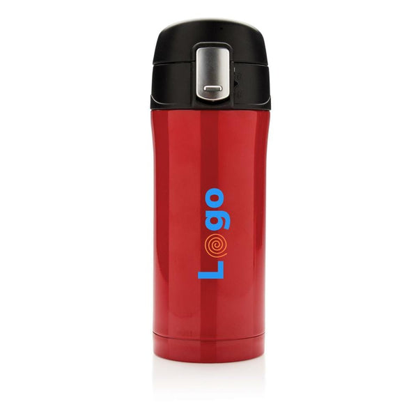 Tazza termica easy lock in acciaio riciclato RCS - personalizzabile con logo