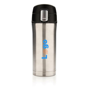 Tazza termica easy lock in acciaio riciclato RCS - personalizzabile con logo