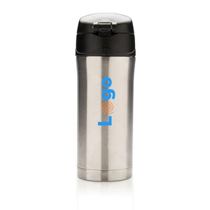 Tazza termica easy lock in acciaio riciclato RCS - personalizzabile con logo