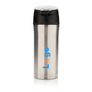 Tazza termica easy lock in acciaio riciclato RCS - personalizzabile con logo