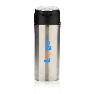 Tazza termica easy lock in acciaio riciclato RCS - personalizzabile con logo