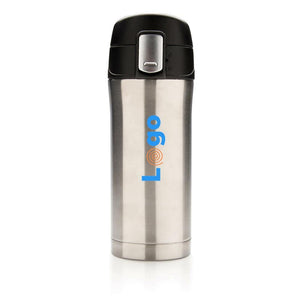 Tazza termica easy lock in acciaio riciclato RCS - personalizzabile con logo