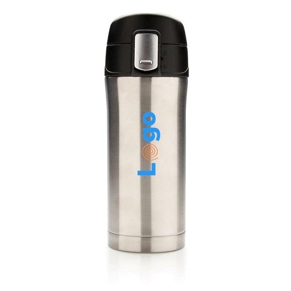 Tazza termica easy lock in acciaio riciclato RCS - personalizzabile con logo