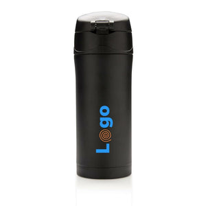 Tazza termica easy lock in acciaio riciclato RCS - personalizzabile con logo