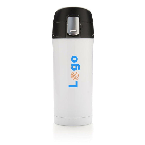 Tazza termica easy lock in acciaio riciclato RCS - personalizzabile con logo