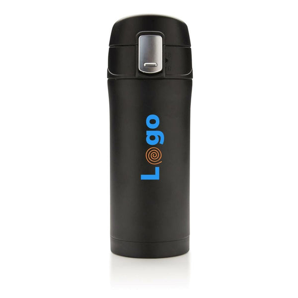 Tazza termica easy lock in acciaio riciclato RCS - personalizzabile con logo