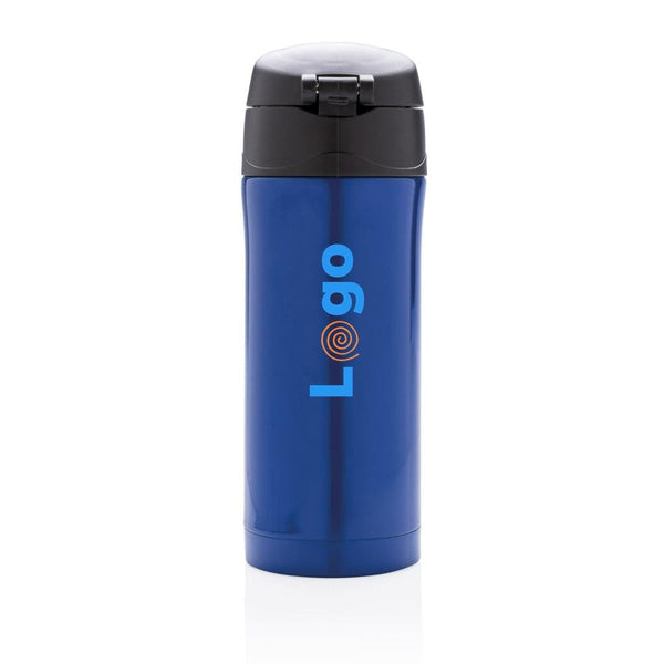 Tazza termica easy lock in acciaio riciclato RCS - personalizzabile con logo