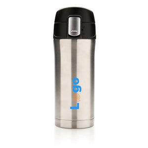 Tazza termica easy lock in acciaio riciclato RCS - personalizzabile con logo
