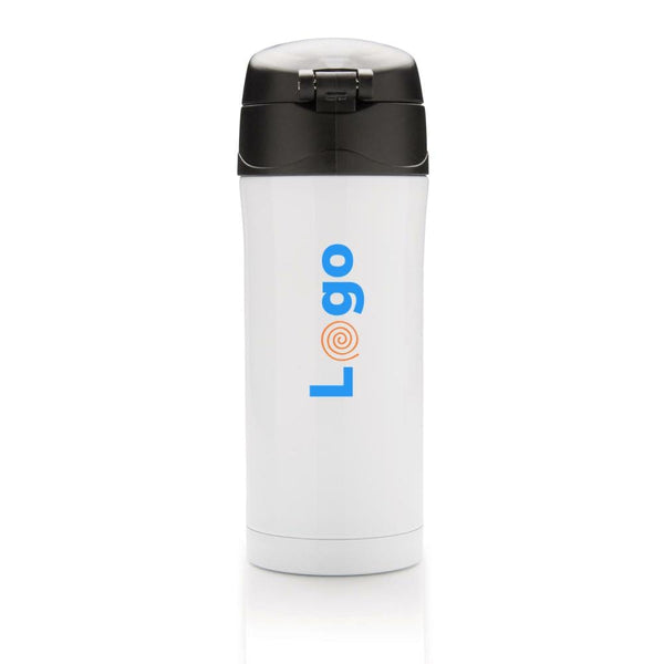 Tazza termica easy lock in acciaio riciclato RCS - personalizzabile con logo