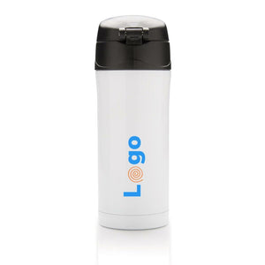 Tazza termica easy lock in acciaio riciclato RCS - personalizzabile con logo