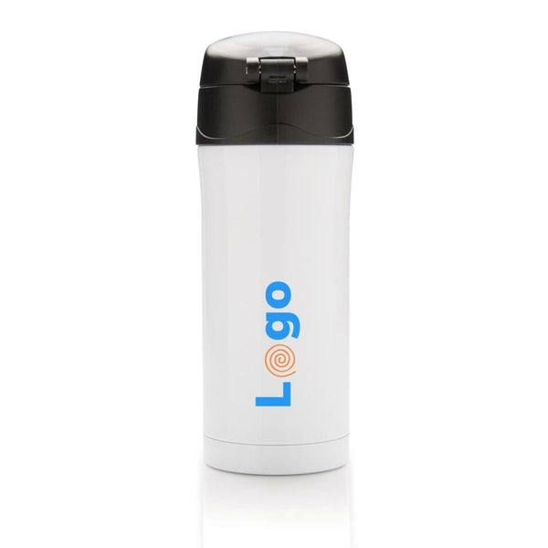 Tazza termica easy lock in acciaio riciclato RCS - personalizzabile con logo