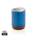 Tazza termica in sughero e acciaio riciclato RCS blu - personalizzabile con logo