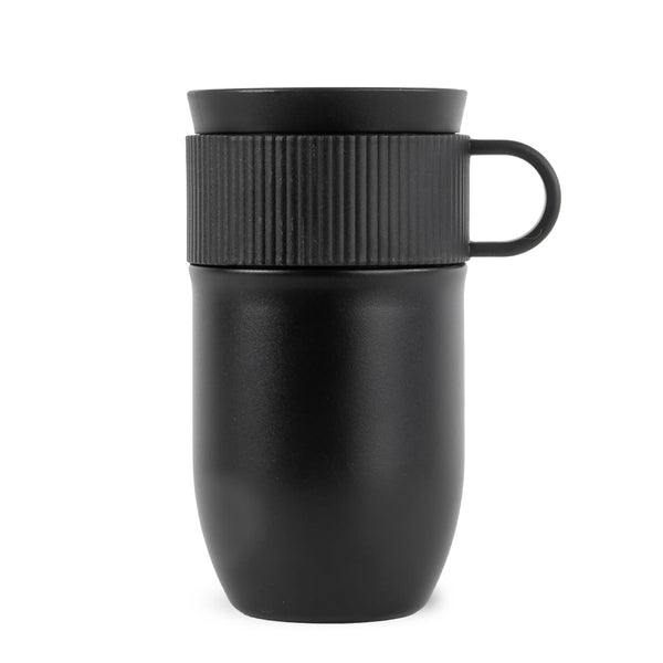 Tazza termica Sagaform Ted 280ml a prova di perdite Nero - personalizzabile con logo