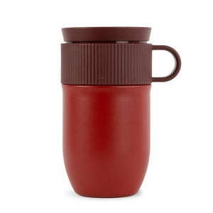 Tazza termica Sagaform Ted 280ml a prova di perdite rosso - personalizzabile con logo