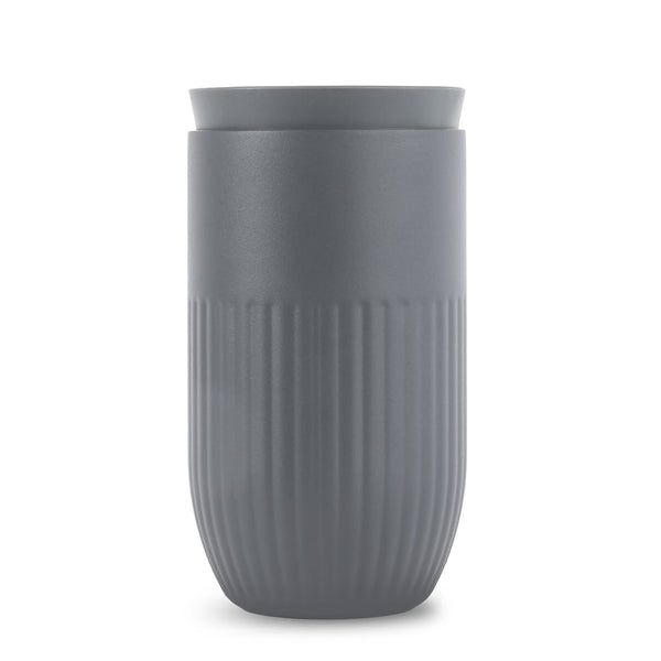 Tazza termica Tova 320ml a prova di perdite Grigio - personalizzabile con logo