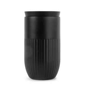 Tazza termica Tova 320ml a prova di perdite Nero - personalizzabile con logo
