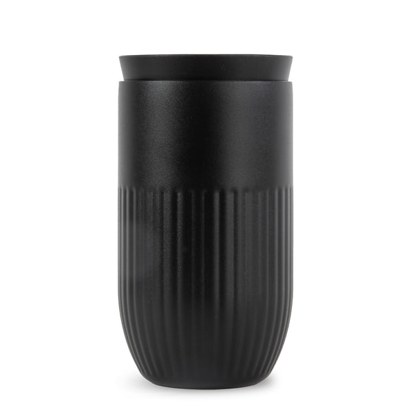 Tazza termica Tova 320ml a prova di perdite Nero - personalizzabile con logo