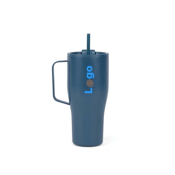 Tazza termica VINGA Eos voyager in rAcciaio RCS 880ml blu navy - personalizzabile con logo