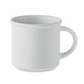 Tazza vintage in ceramica opaca da 300 ml Bianco - personalizzabile con logo