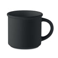 Tazza vintage in ceramica opaca da 300 ml Nero - personalizzabile con logo