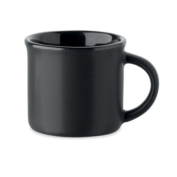 Tazzina in ceramica da 40ml Nero - personalizzabile con logo