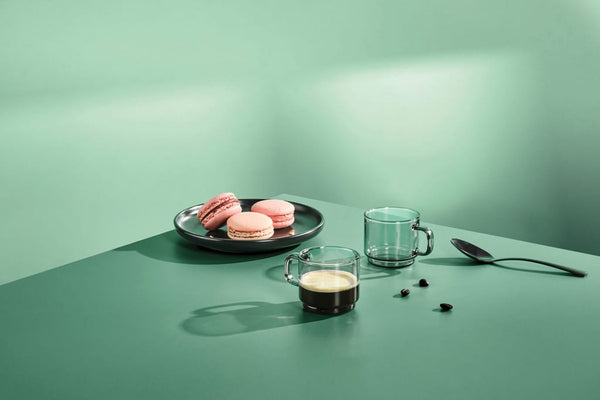 Tazzine da caffè AdHoc Impact da 70 ml, set da 2 pezzi trasparente - personalizzabile con logo